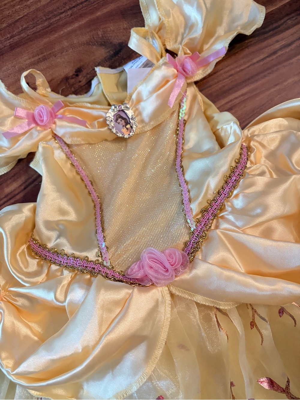Disney Princess Toddler Girls 2 Costumes Cinderella & Belle 3T 4T Beauty Beast - Picture 3 of 10